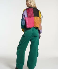 The Ragged Priest NEW ARRIVALS Mirage Patchwork Cropped Jumper 13 The Ragged Priest NEW ARRIVALS Mirage Patchwork Cropped Jumper