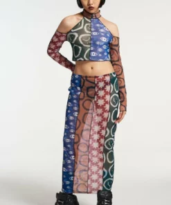 The Ragged Priest Quantum Mesh Maxi Skirt NEW ARRIVALS