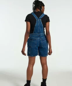 The Ragged Priest Ragged Blue Dungaree Shorts
