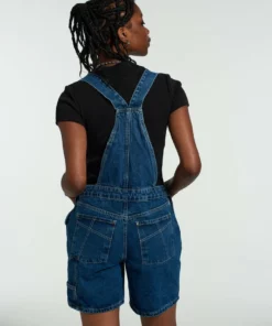 The Ragged Priest Ragged Blue Dungaree Shorts