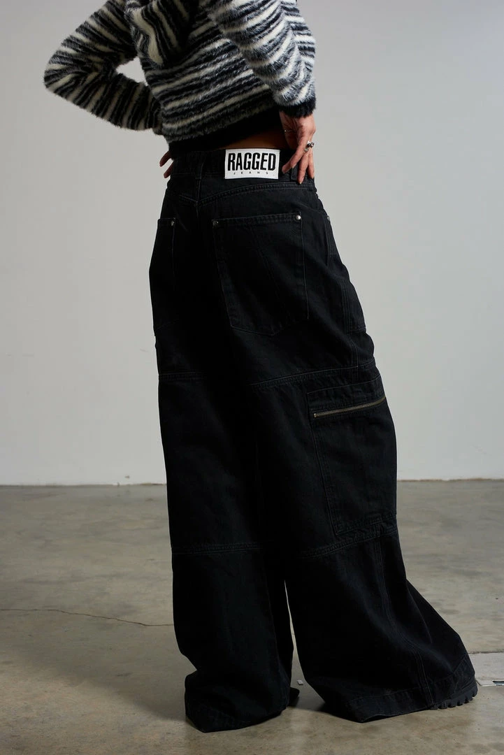 The Ragged Priest Zip Sweeper Jean - Charcoal 5 The Ragged Priest Zip Sweeper Jean - Charcoal