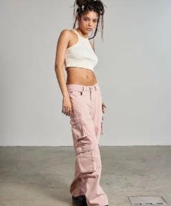 The Ragged Priest Combat Release Jean - Pink