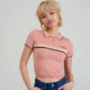 The Ragged Priest Kickers Classics Pink Polo Top WOMEN'S