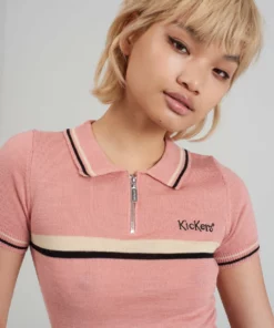 The Ragged Priest Kickers Classics Pink Polo Top WOMEN'S