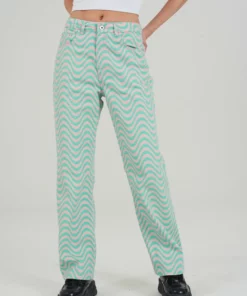 The Ragged Priest Wave Jean - Pink & Green