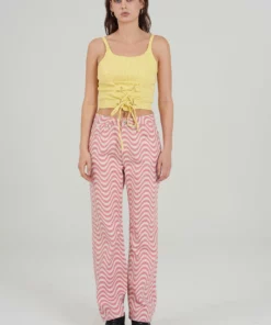 The Ragged Priest WOMEN'S Wave Jean - Pink & White