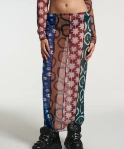 The Ragged Priest Quantum Mesh Maxi Skirt NEW ARRIVALS