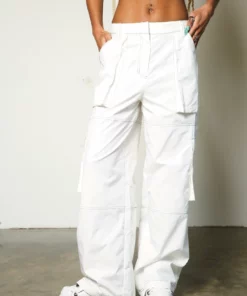 The Ragged Priest Cargo Pants White NEW ARRIVALS