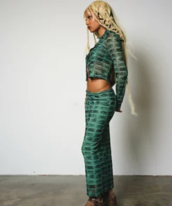 The Ragged Priest Pout Mesh Maxi Skirt