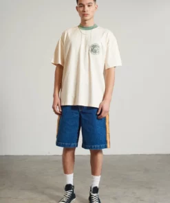 The Ragged Priest Racer Denim Shorts