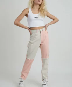 The Ragged Priest Equilibrium Jean - Pink & Beige WOMEN'S