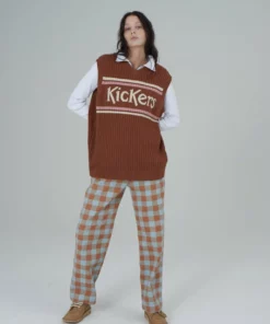 The Ragged Priest Kickers Classics Rust Oversized Knit Vest