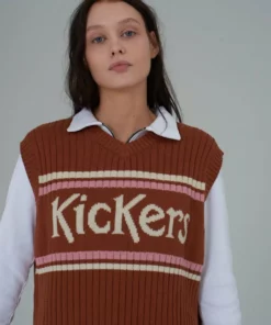 The Ragged Priest Kickers Classics Rust Oversized Knit Vest