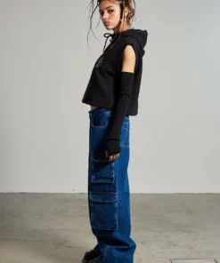 The Ragged Priest WOMEN'S Ragged Raw Hoodie Vest 8 The Ragged Priest WOMEN'S Ragged Raw Hoodie Vest