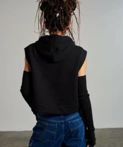 The Ragged Priest WOMEN'S Ragged Raw Hoodie Vest 9 The Ragged Priest WOMEN'S Ragged Raw Hoodie Vest