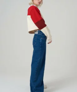 The Ragged Priest Kickers Classics Red & Cream Cropped Rugby Shirt