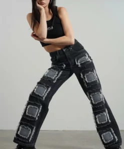 The Ragged Priest WOMEN'S Rubic Baggy Jean Charcoal