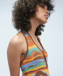 The Ragged Priest Milk It Sahara Halter Neck Jumpsuit