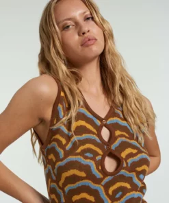 The Ragged Priest NEW ARRIVALS Milk It Surf Sleeveless Mini Dress