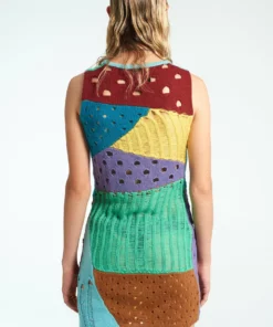 The Ragged Priest Scavenger Patchwork Knit Mini Dress