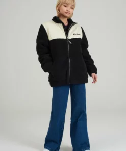 The Ragged Priest MEN'S Kickers Classics Cream & Black Fleece Jacket