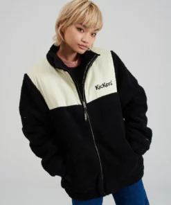 The Ragged Priest MEN'S Kickers Classics Cream & Black Fleece Jacket