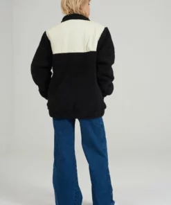 The Ragged Priest MEN'S Kickers Classics Cream & Black Fleece Jacket