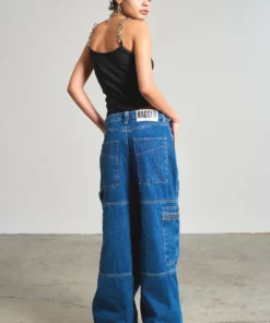 The Ragged Priest WOMEN'S Zip Sweeper Jean - Blue 11 The Ragged Priest WOMEN'S Zip Sweeper Jean - Blue