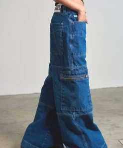 The Ragged Priest WOMEN'S Zip Sweeper Jean - Blue 12 The Ragged Priest WOMEN'S Zip Sweeper Jean - Blue