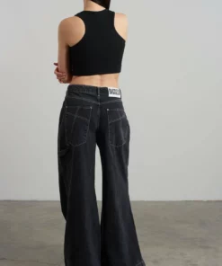 The Ragged Priest Ragged Black Ribbed Vest