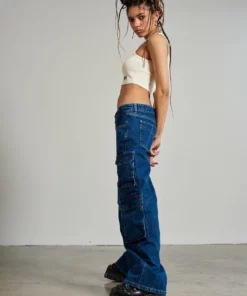 The Ragged Priest Combat Release Jean - Blue WOMEN'S