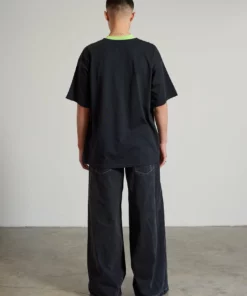 The Ragged Priest Warden Wide Leg Charcoal Skater Jean