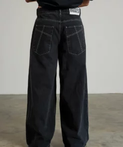 The Ragged Priest Warden Wide Leg Charcoal Skater Jean