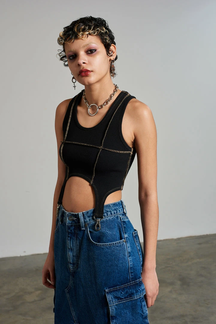 The Ragged Priest WOMEN'S Clone Vest - Black 1 The Ragged Priest WOMEN'S Clone Vest - Black