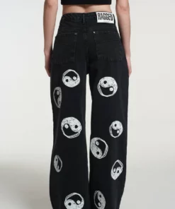The Ragged Priest Yin Yang Printed Release Jean Charcoal NEW ARRIVALS