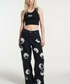 The Ragged Priest Yin Yang Printed Release Jean Charcoal NEW ARRIVALS